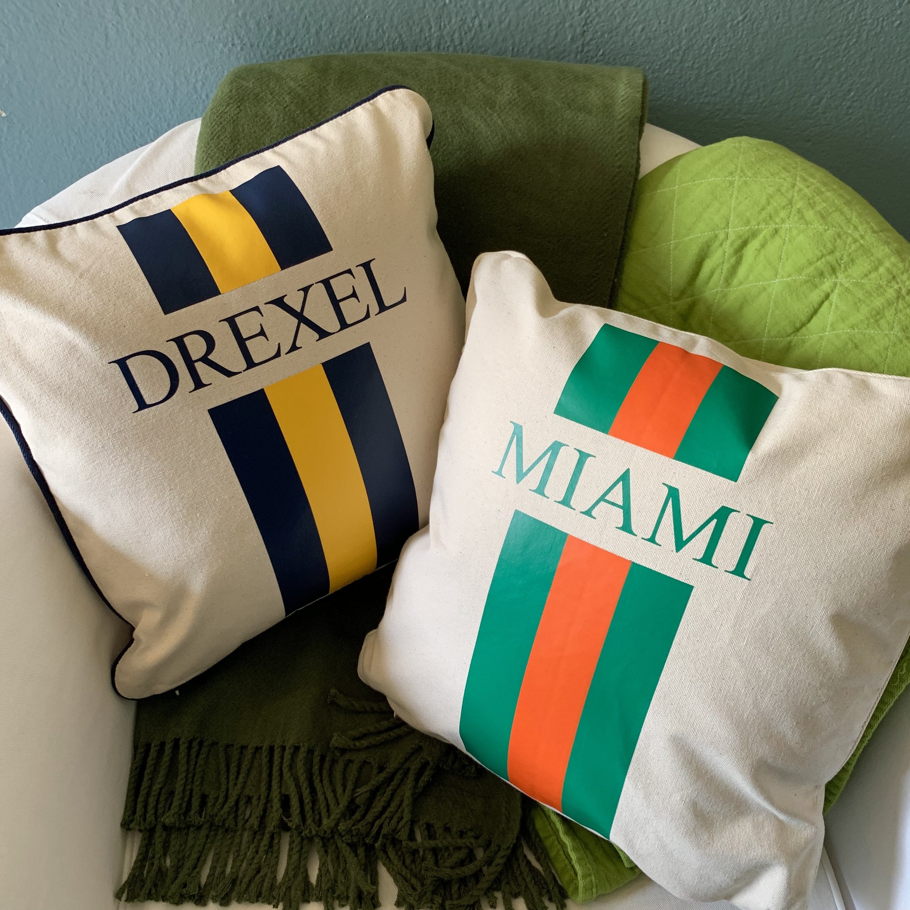 Personalized Hemstitched Pillow – Preppy Monogrammed Gifts