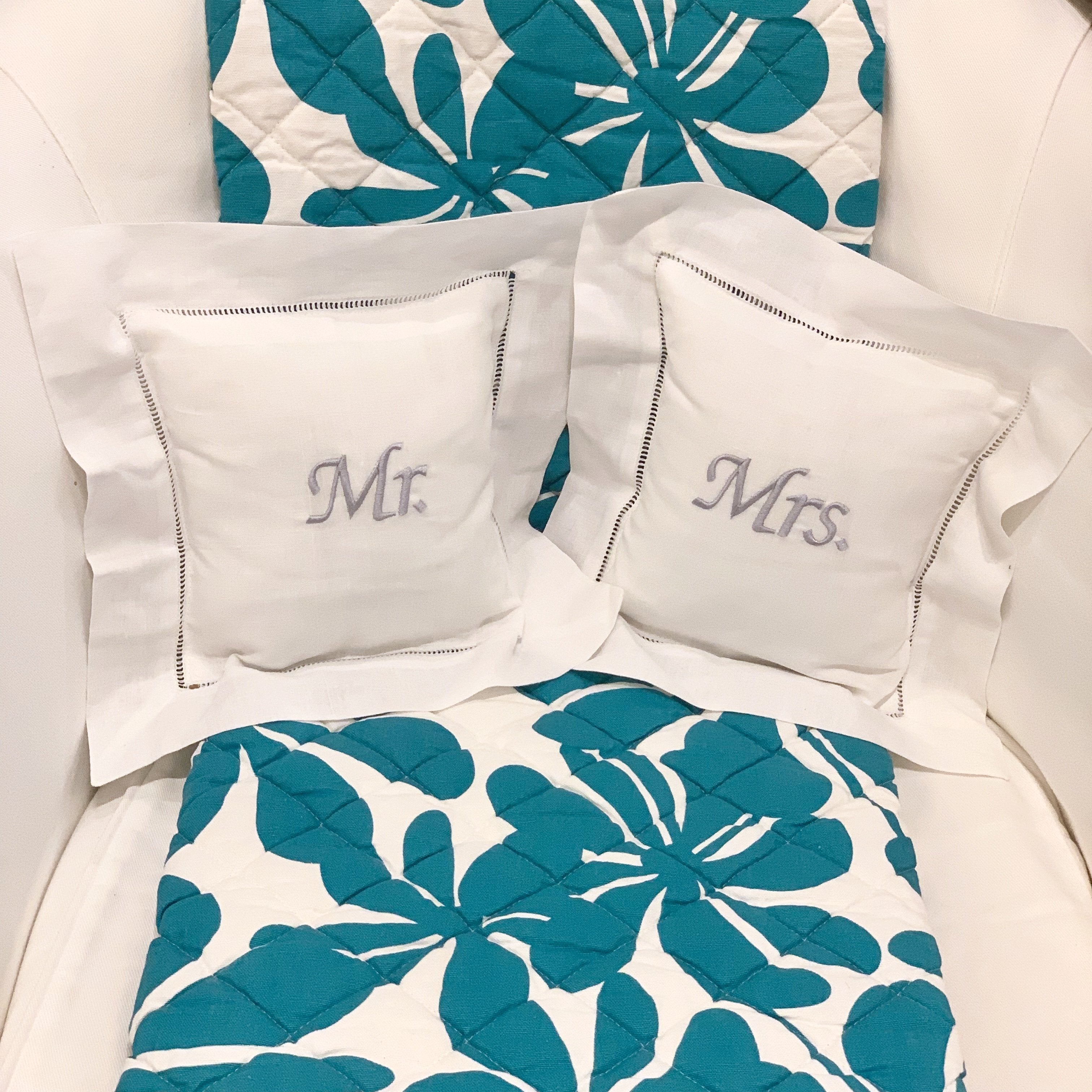 Personalized Hemstitched Pillow – Preppy Monogrammed Gifts