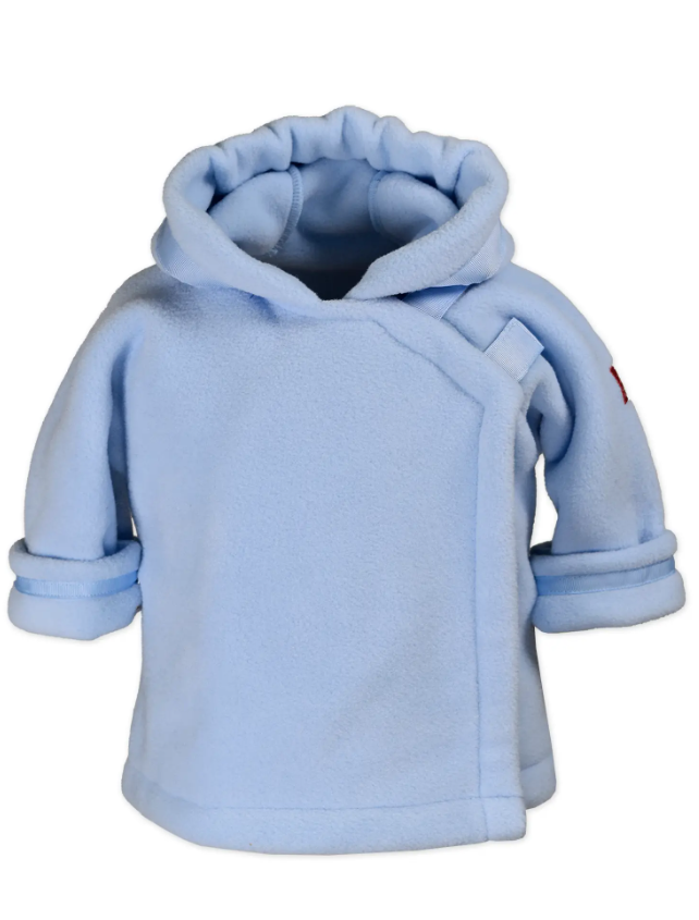 Light blue fleece fashion jacket