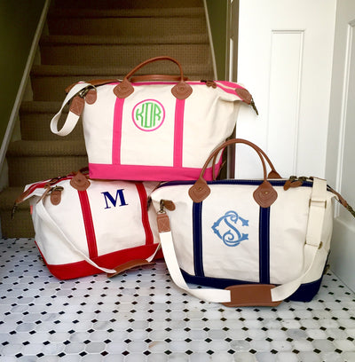 Monogrammed Canvas Tote Bag - 5 colors – Pretty Personal Gifts